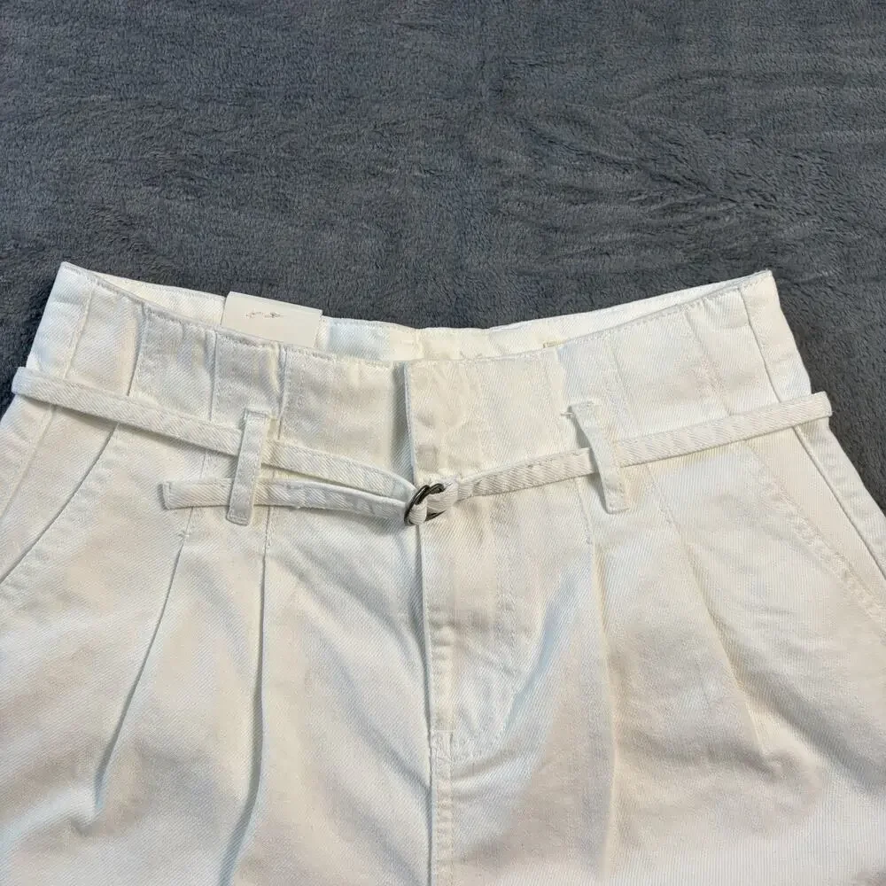 Blank NYC Womens Shorts‎ 27 White High Rise Denim Belt Classic Minimalist Preppy